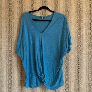 Juicy Couture Women Size XL Blue Top Shirt Blouse Casual Short Sleeved